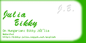 julia bikky business card